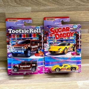 Matchbox cars stocking stuffers candy cars Tootsie rolls and sugar daddy car